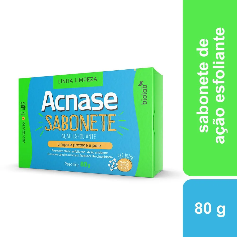 Sabonete em Barra Facial Acnase Clean Esfoliante 80g