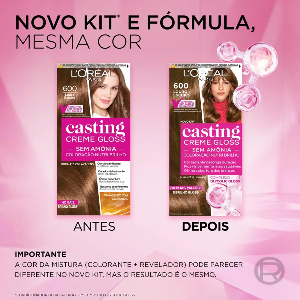 Coloração Casting Creme Gloss 600 Louro Escuro
