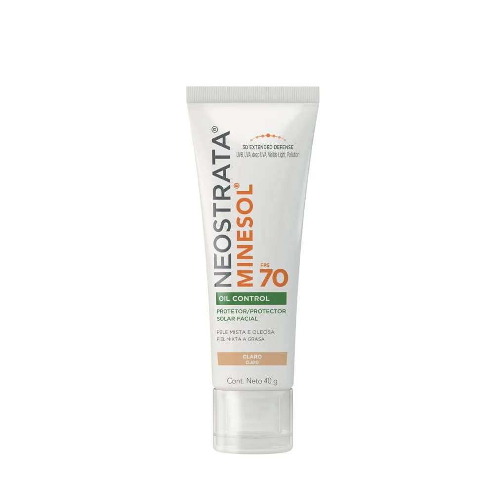 Protetor Solar Facial NeoStrata Minesol Oil Control FPS70 Cor Pele Clara 40g
