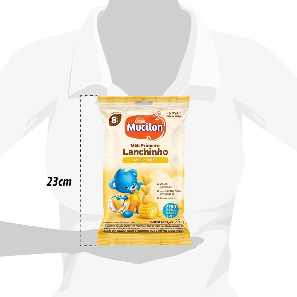 Snack Infantil Mucilon Meu Primeiro Lanchinho Sabor Milho 35g