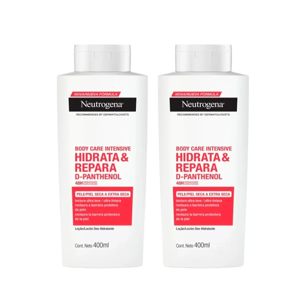 Kit Neutrogena Loção Corporal Body Care Intensive Hidrata & Repara 400ml 2 Unidades