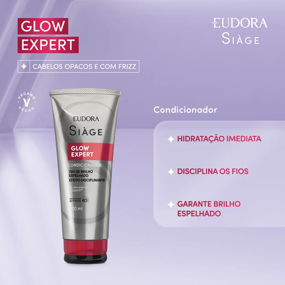 Condicionador Eudora Siàge Glow Expert 200ml