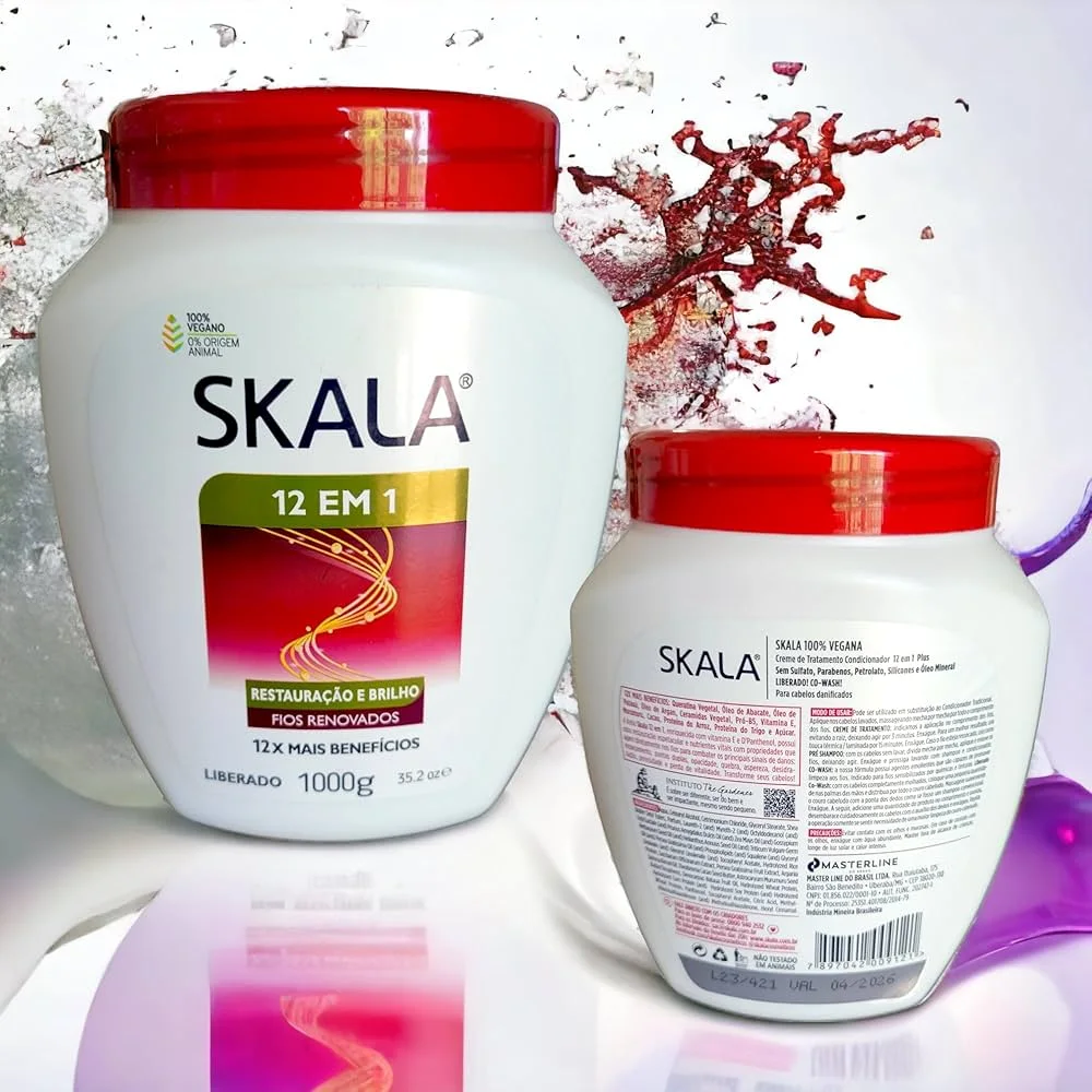 Creme de Tratamento Capilar Skala 12 em 1 Restauração e Brilho 1kg