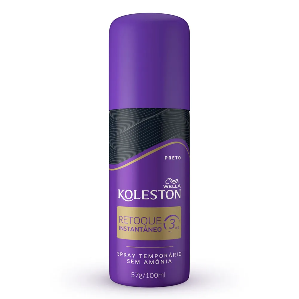 Tintura Koleston Spray Retoque Instantaneo Cor Preta 100ml/57g