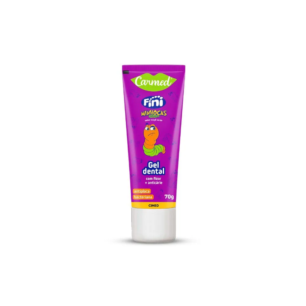 Gel Dental Carmed Fini Minhoca Anticáries com Flúor 70g