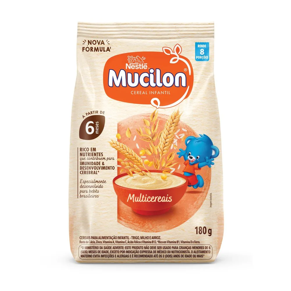 Cereal Infantil Mucilon Multicereais +6 meses 180g