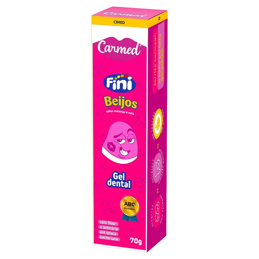 Gel Dental Carmed Fini Beijos Anticáries com Flúor 70g