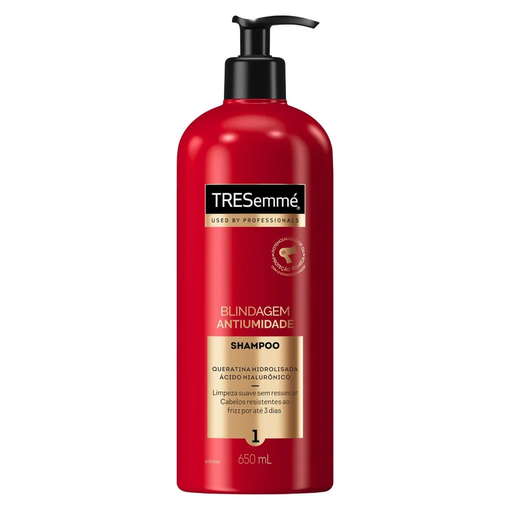 Shampoo TRESemmé Blindagem Antiumidade Queratina e Ácido Hialurônico 650ml