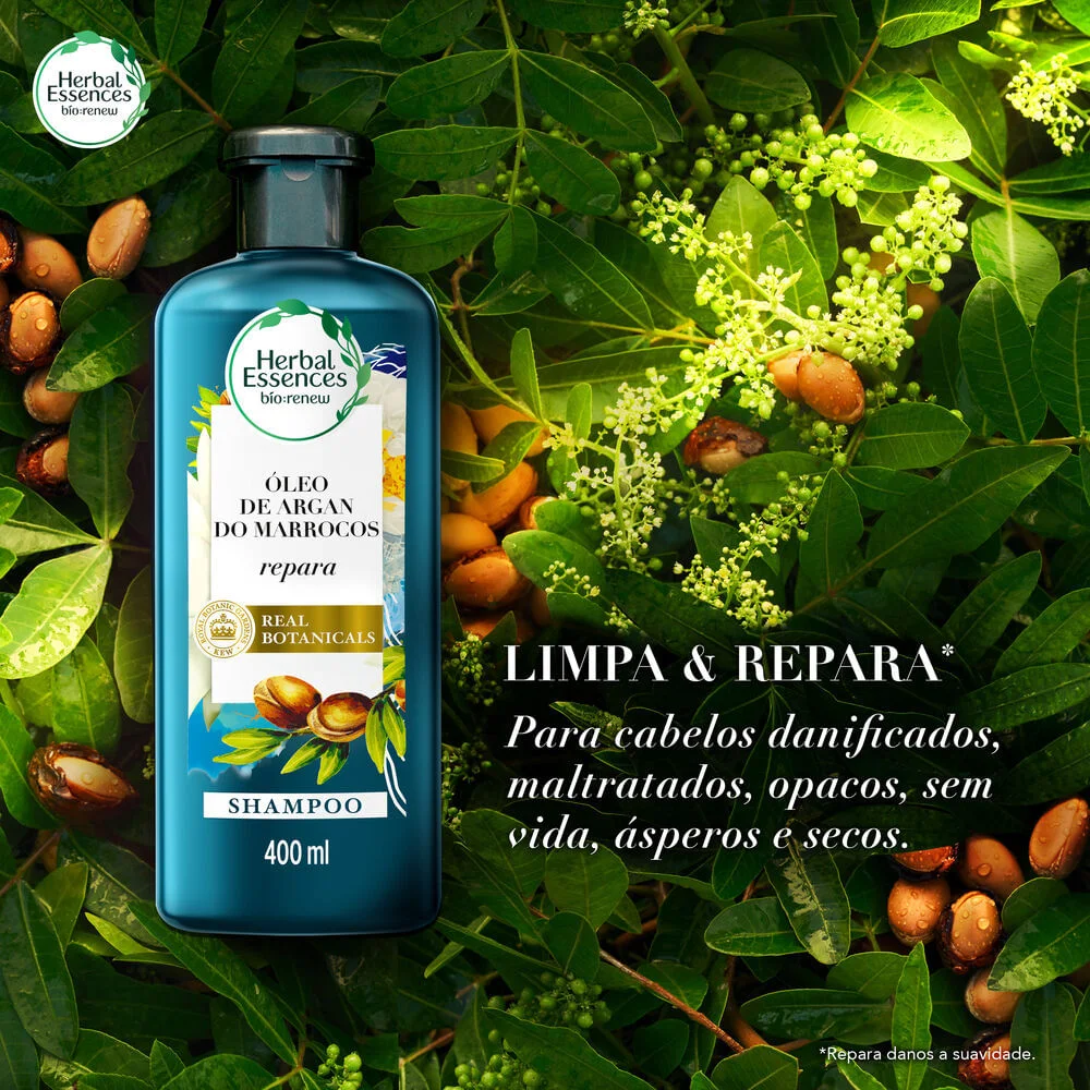 Shampoo Herbal Essences Bio Renew Repara Óleo de Argan do Marrocos 400ml