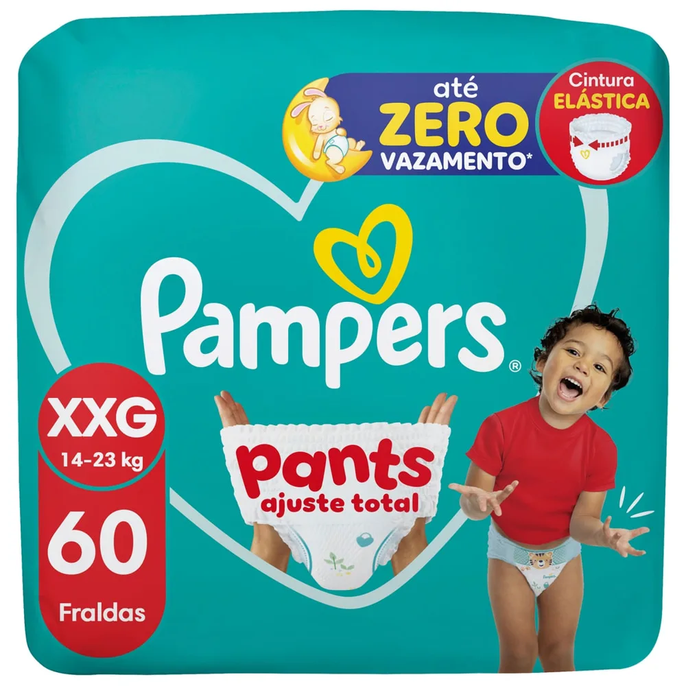 Fralda Pampers Pants Ajuste Total XXG 60 Unidades
