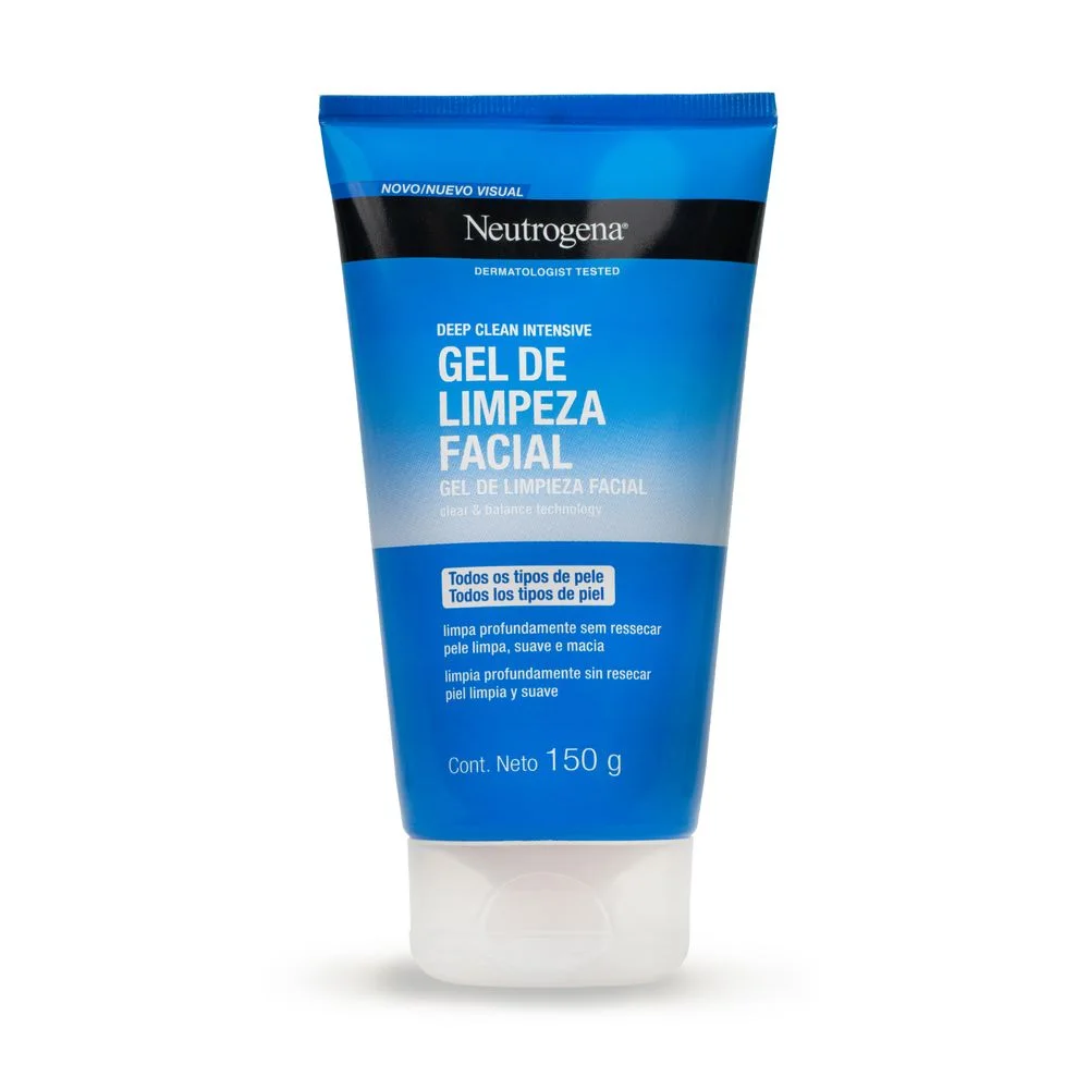 Gel de Limpeza Facial Neutrogena Deep Clean Pele Mista a Oleosa 150g