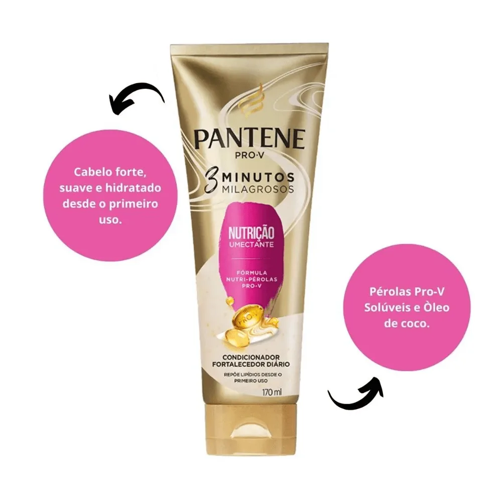 Condicionador Pantene Pro-V 3 Minutos Milagrosos Liso Extremo 170ml