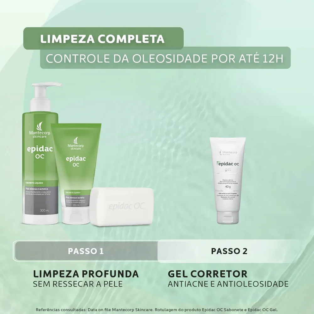 Sabonete Líquido Facial Mantecorp Epidac OC Pele Oleosa e Acneica 150ml
