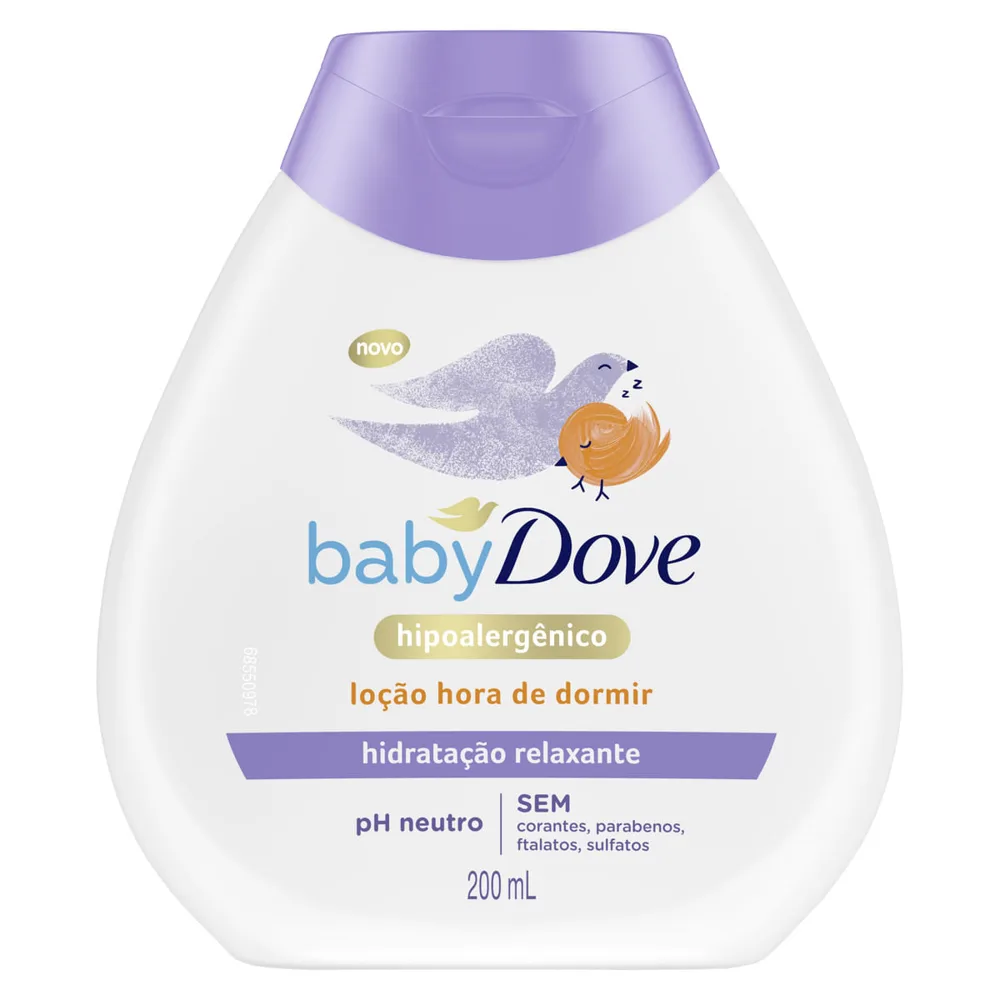 Loção Hidratante Infantil Baby Dove Hora de Dormir Bebê Hidratação Relaxante 200ml