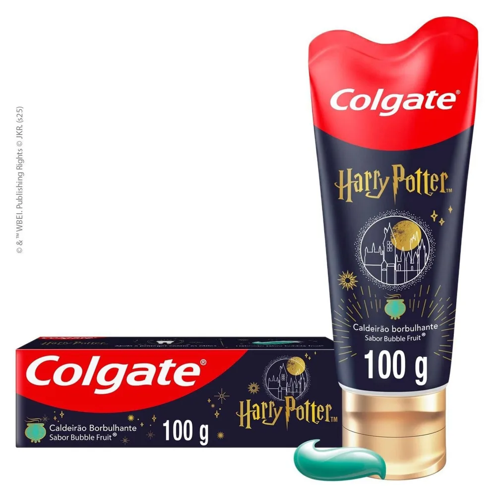 Gel Dental Infantil Colgate Com Flúor Sabor Bubble Fruit Harry Potter 100g