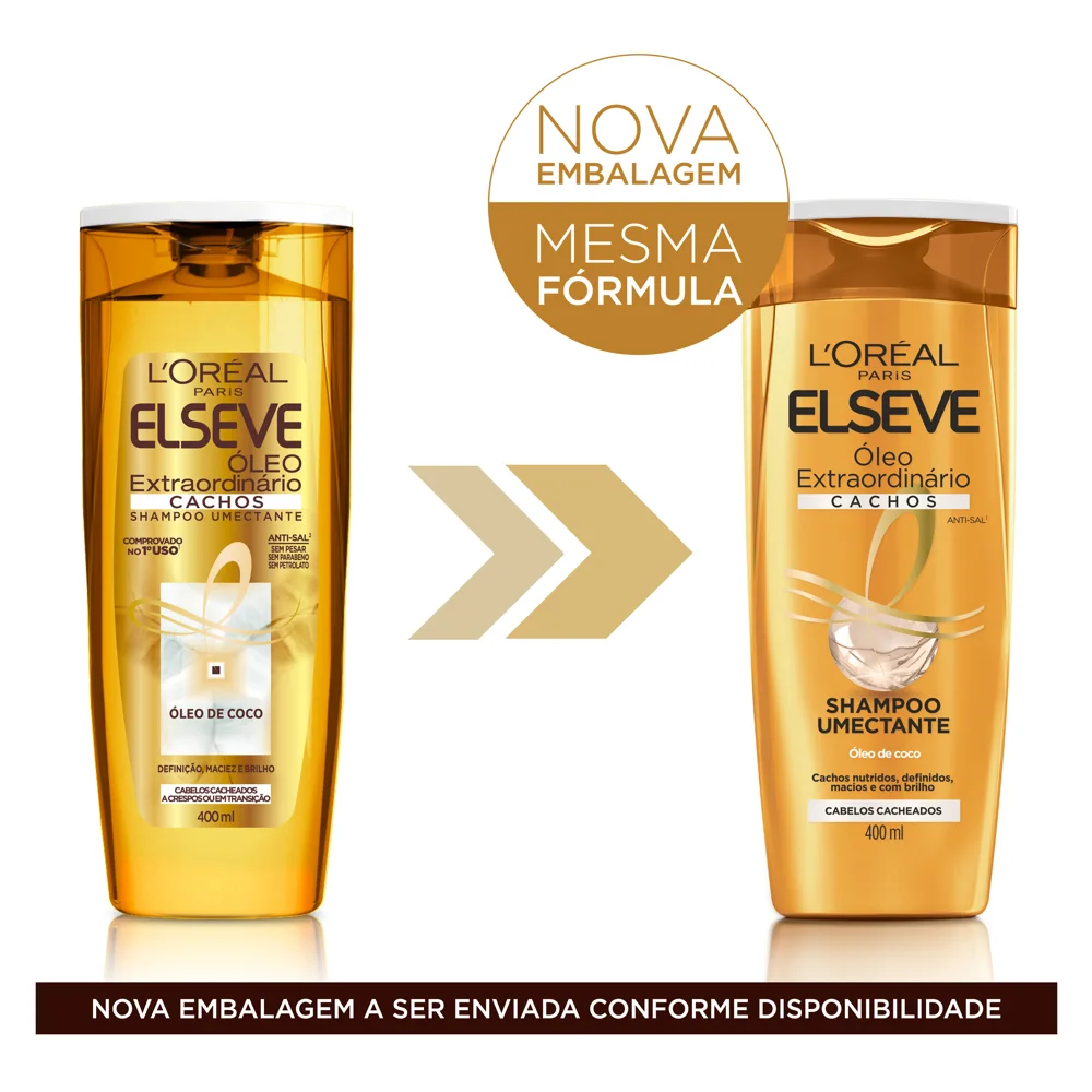 Shampoo Elseve Óleo Extraordinário Cachos Umectante 400ml