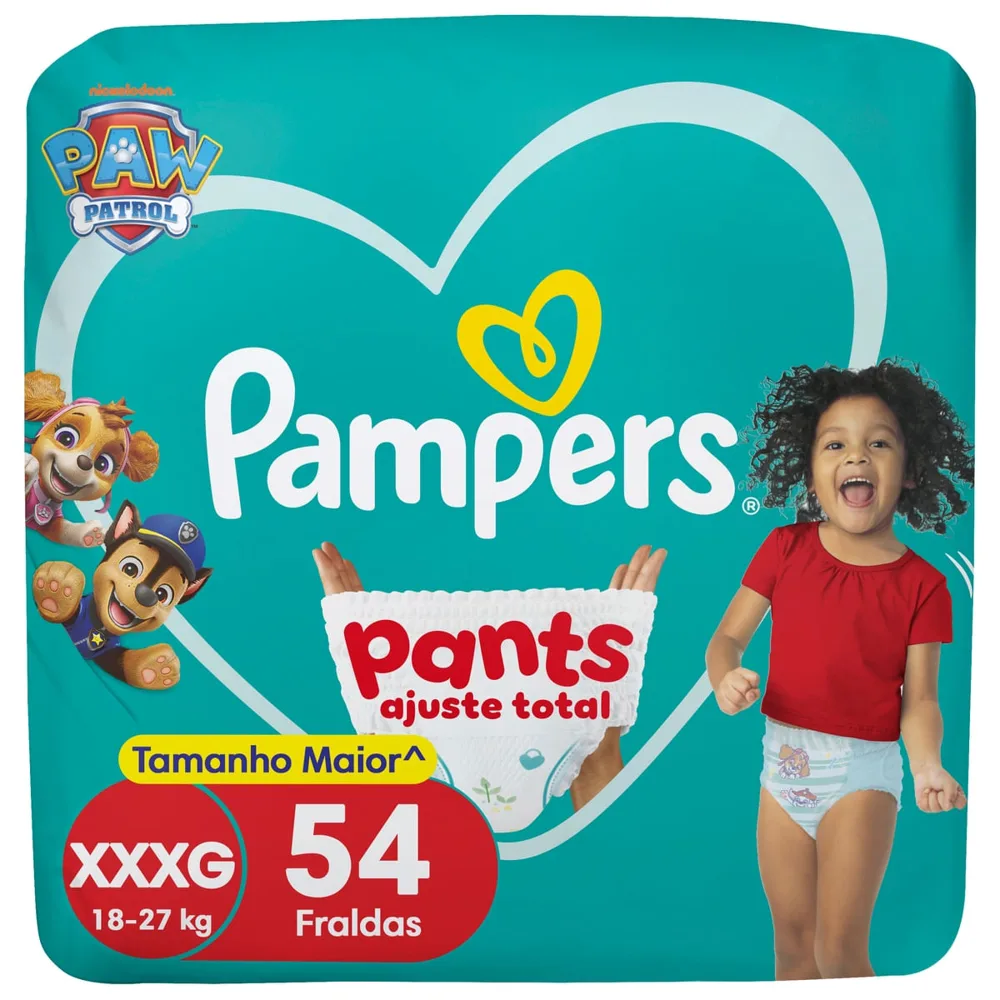 Fralda Pampers Pants Ajuste Total XXXG 54 Unidades