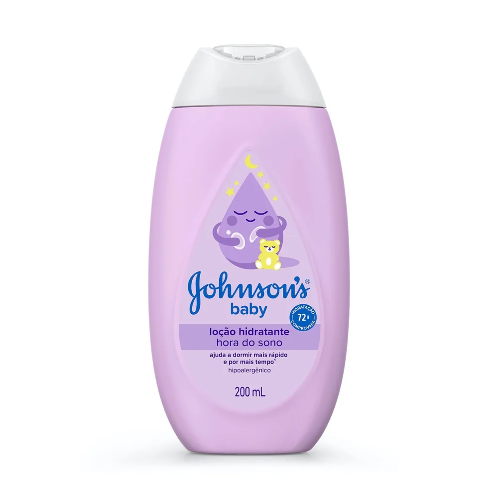 Loção Hidratante Infantil Johnson's Baby Hora do Sono Hipoalergênica 200ml