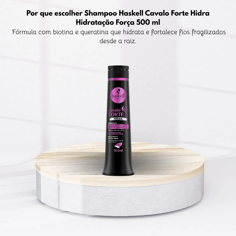 Haskell Cavalo Forte Hidra - Shampoo Hidratação e Força - 500ml