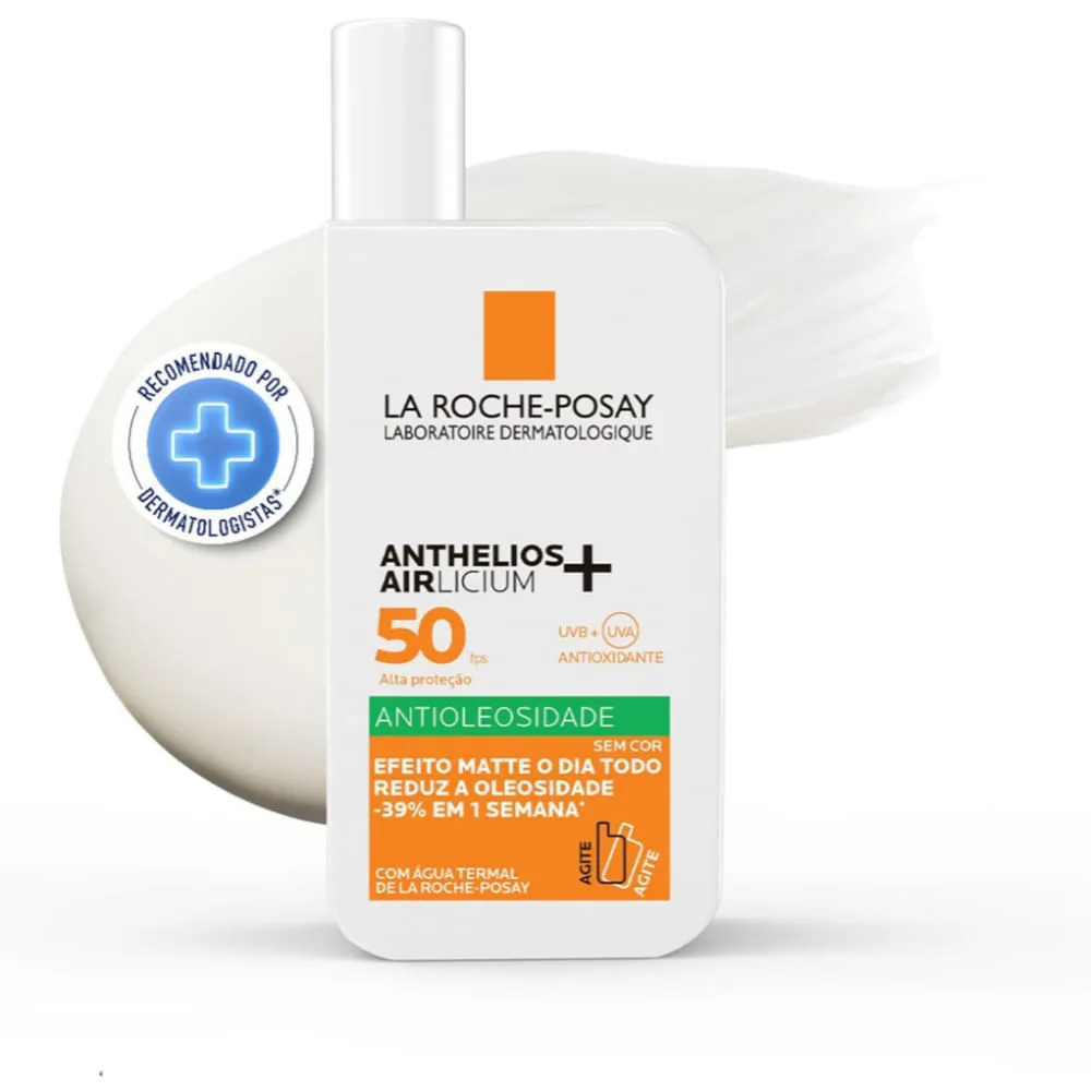 Protetor Solar Facial La Roche-Posay Anthelios Airlicium+ FPS50 Fluido Sem Cor 40ml