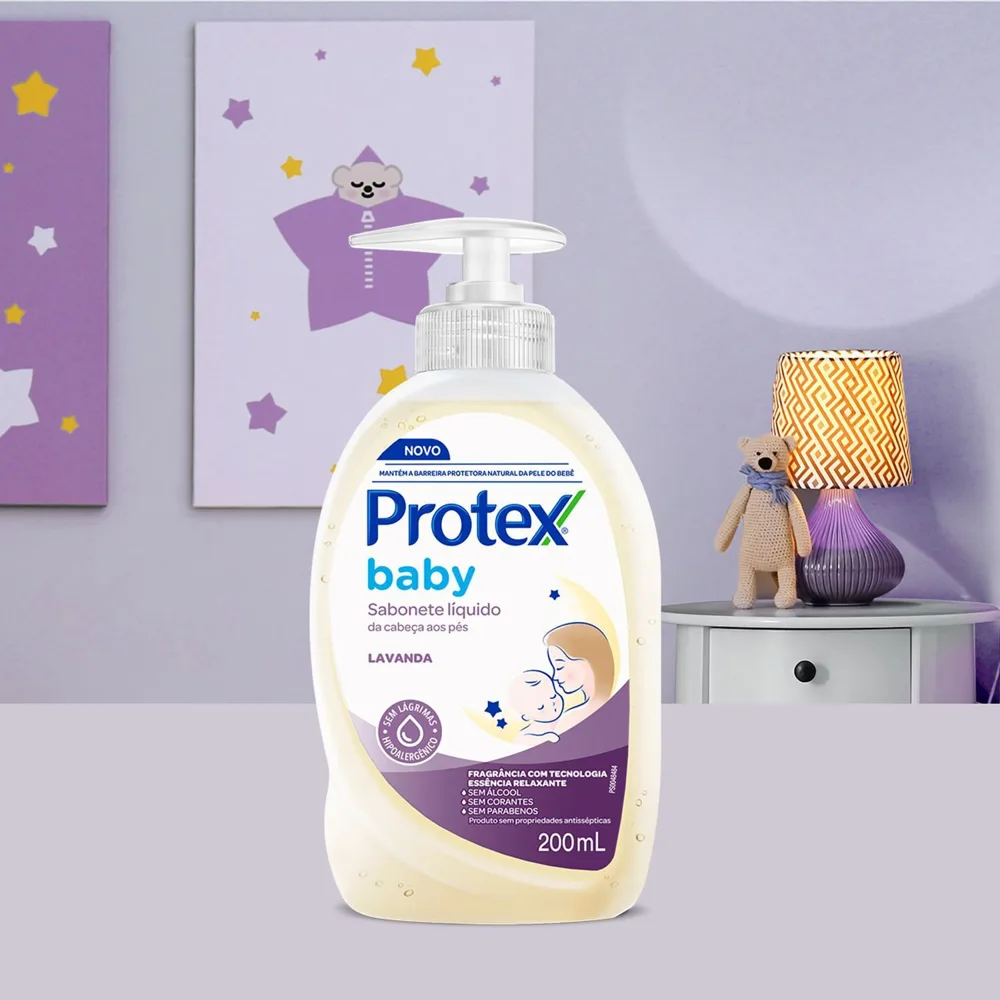 Sabonete Líquido Infantil Protex Baby Lavanda 400ml