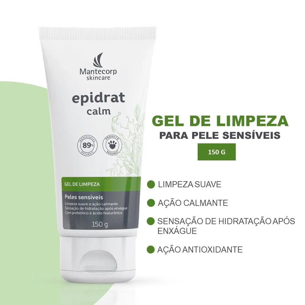 Gel de Limpeza Facial Mantecorp Skincare Epidrat Calm Peles Sensíveis 150g