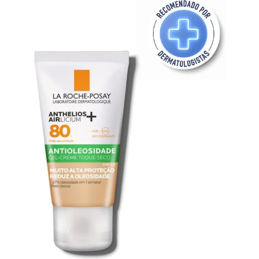 Protetor Solar Facial La Roche-Posay Anthelios Airlicium+ FPS80 Cor 2.0 40g