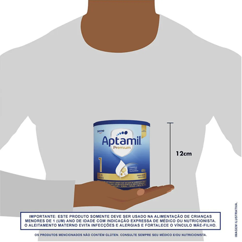 Fórmula Infantil Aptamil Premium 1 De 0 a 6 Meses 400g
