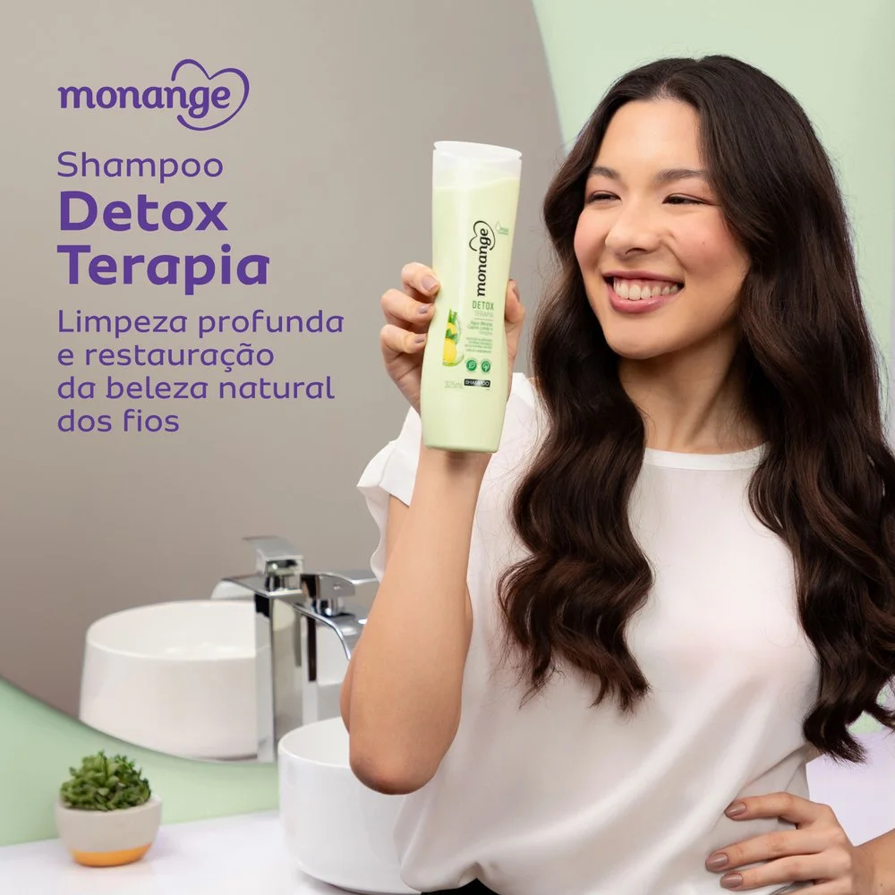 Shampoo Monange Detox Terapia Menta, Gengibre e Capim-limão 325ml
