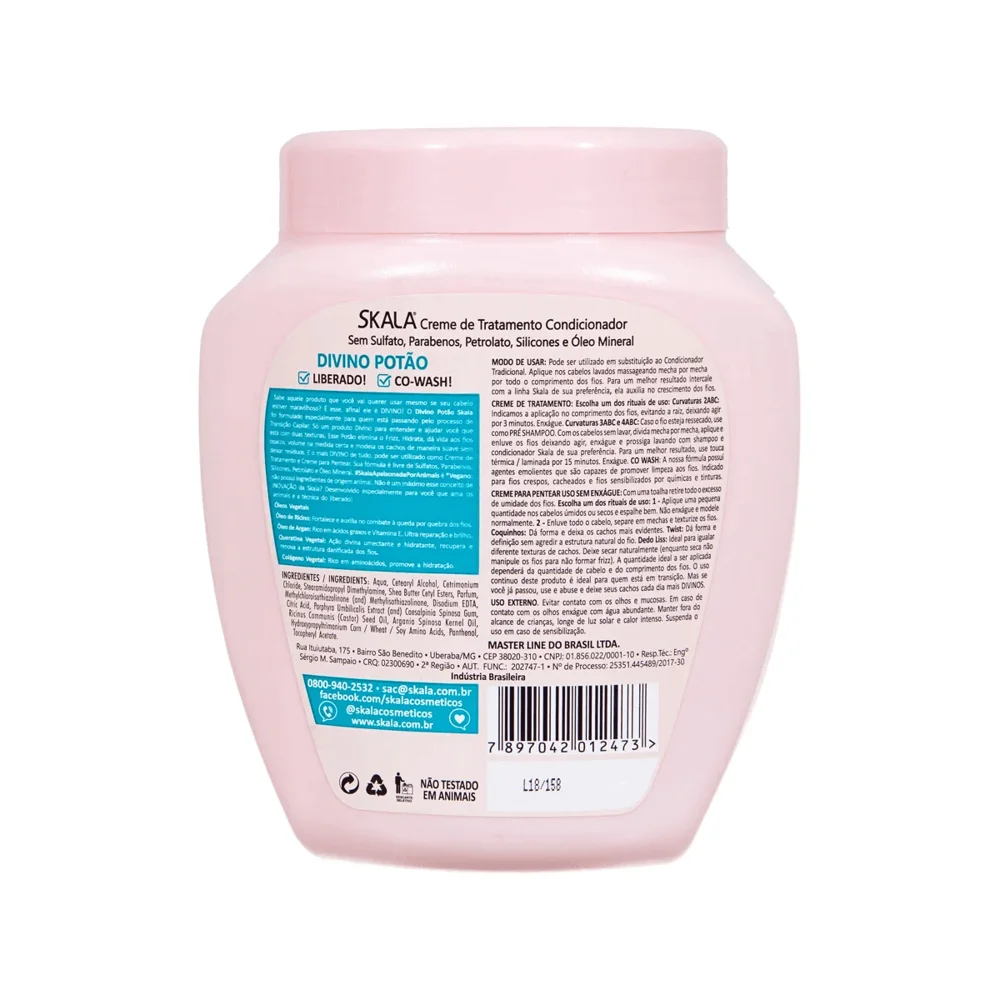 Creme de Tratamento Capilar Skala Expert Divino Potão 2 em 1 1kg