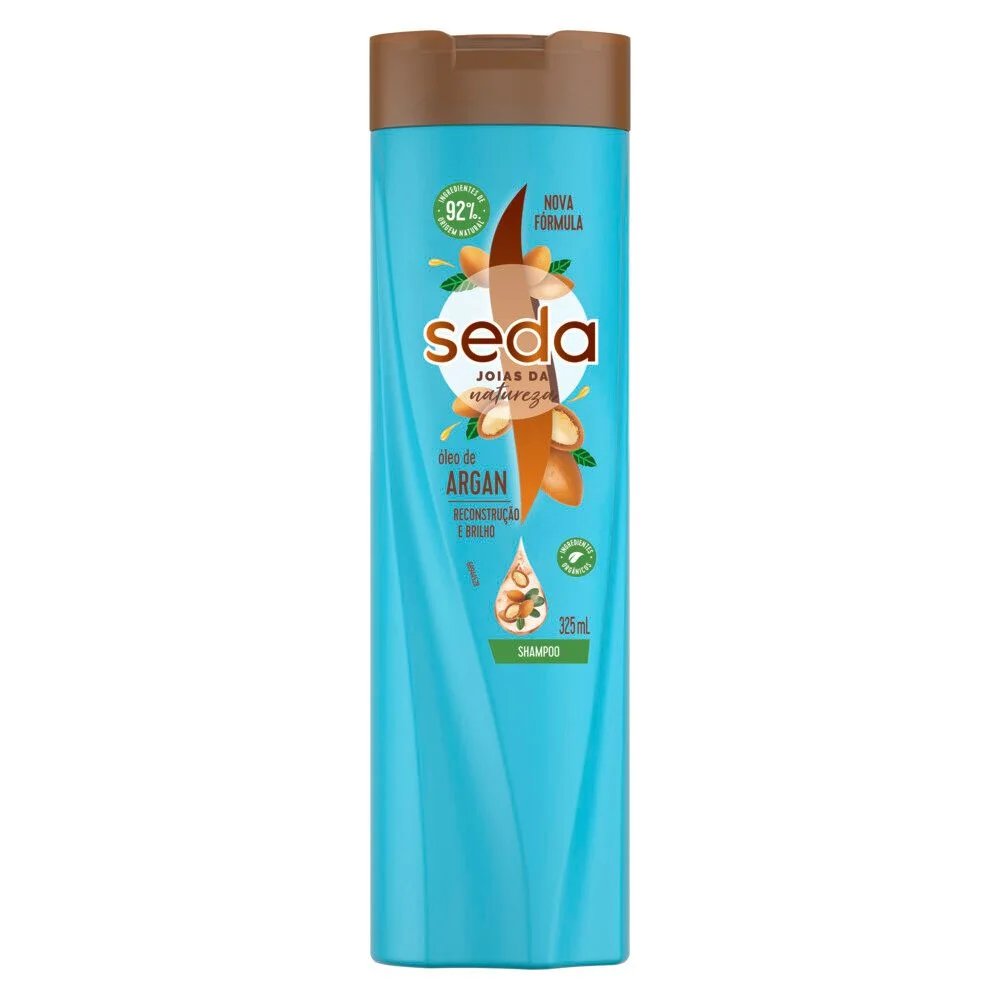 Shampoo Seda Joias do Sertão Raiz Limpa Ponta Sedosa! Babosa + Óleo de Coco 325ml
