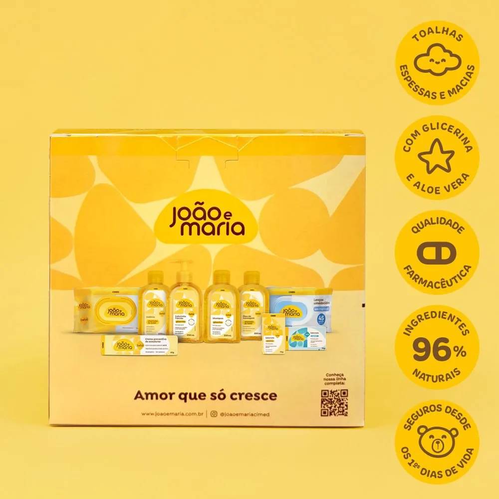 Kit Lenço Umedecido João E Maria Com Fragrância Bebê Pacote 4 Und 45 Unidades Cada Leve 4 Pague 3