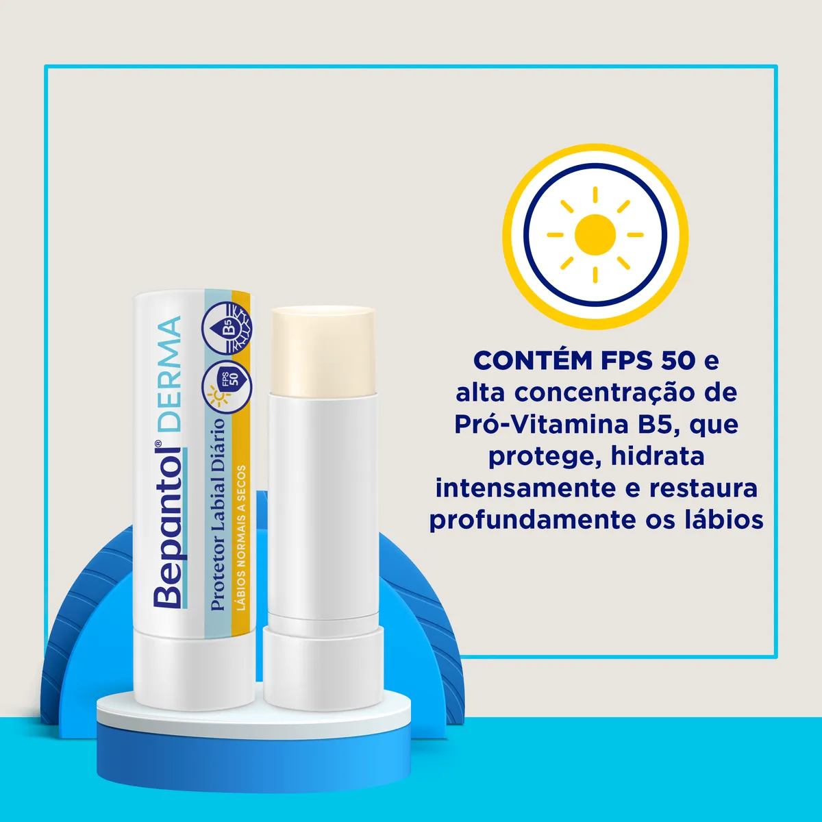 Protetor Labial Bepantol Derma FPS 50 4,5g