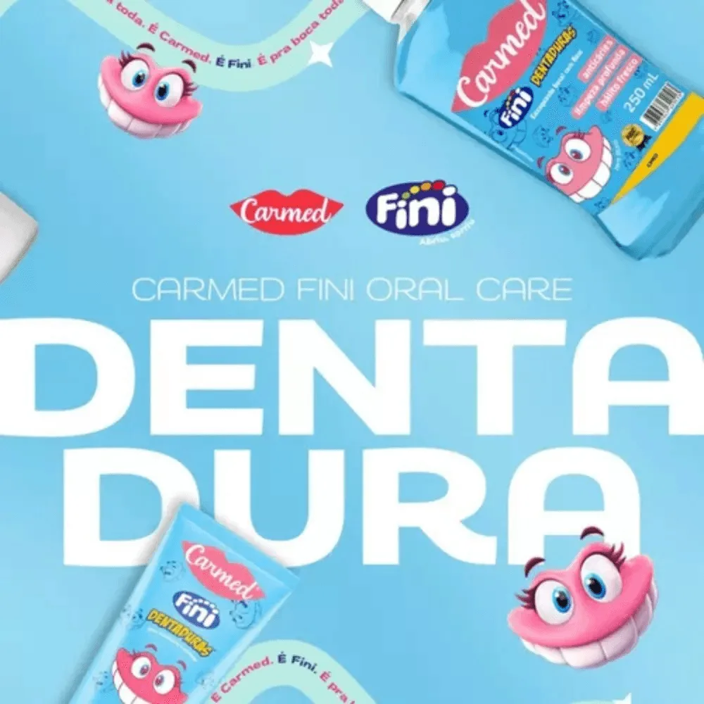 Enxaguante Bucal Carmed Fini Dentaduras com Flúor Zero Álcool 250ml