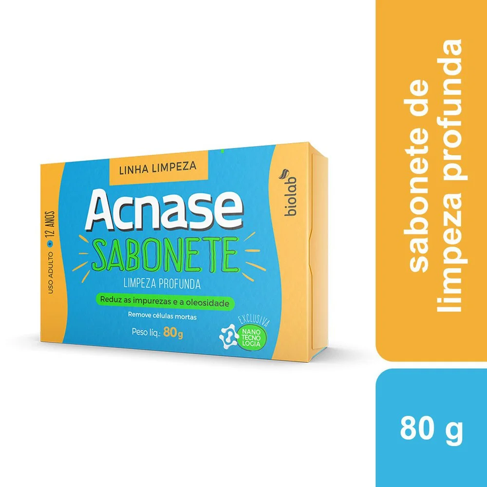 Sabonete em Barra Facial Acnase Clean Limpeza Profunda 80g
