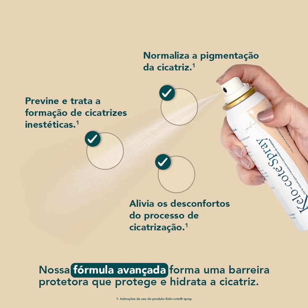 Gel de Silicone Kelo-Cote Spray para Cicatrizes e Queloides 100ml