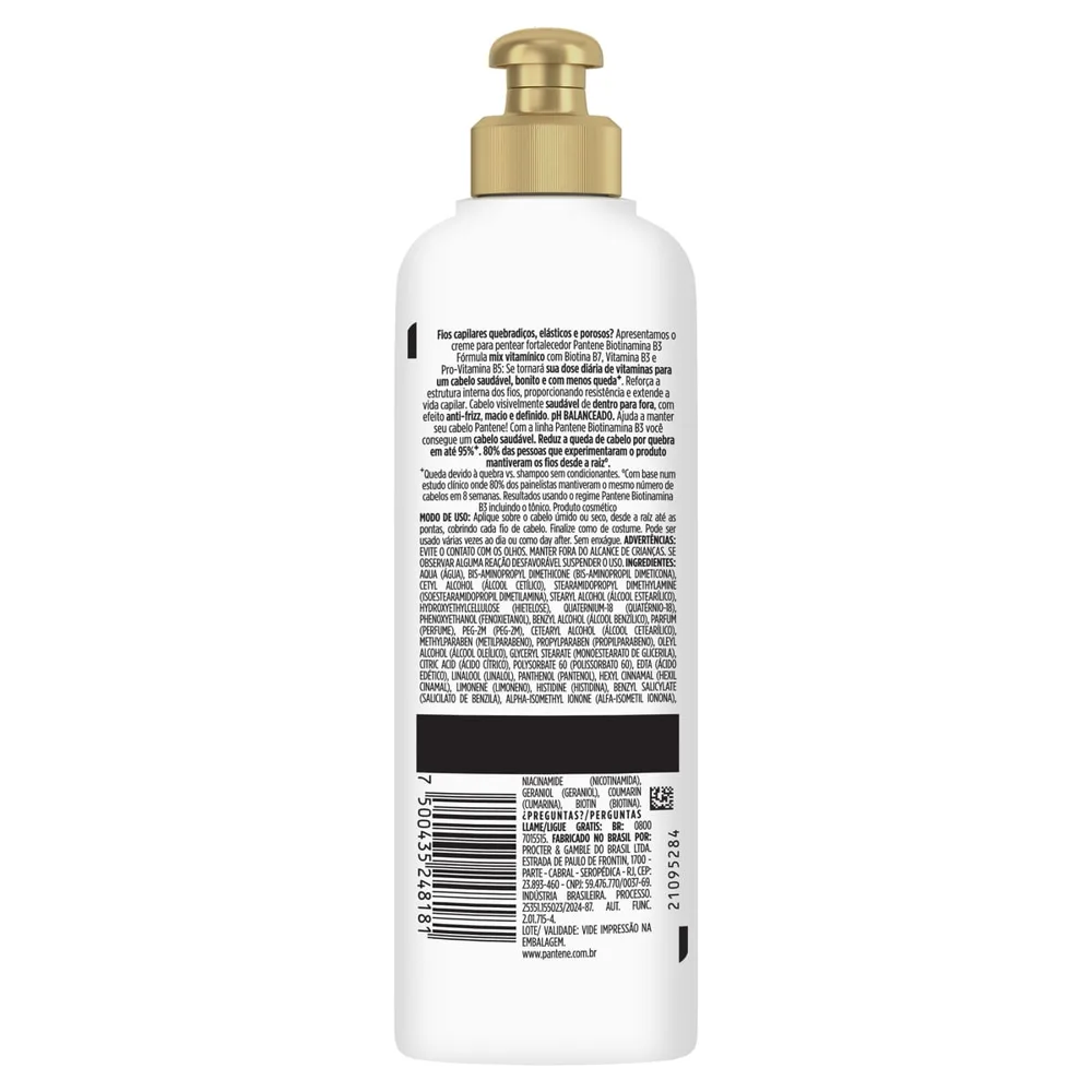 Creme de Pentear Pantene Pro-V Miracles Biotinamina B3 Antiquebra & Nutrição 240g
