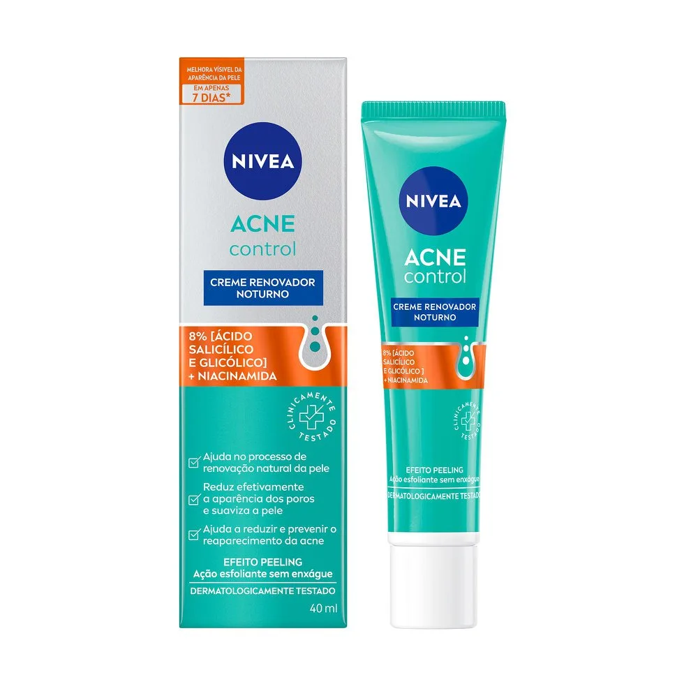 Creme Facial Nivea Acne Control Renovador Noturno 40ml