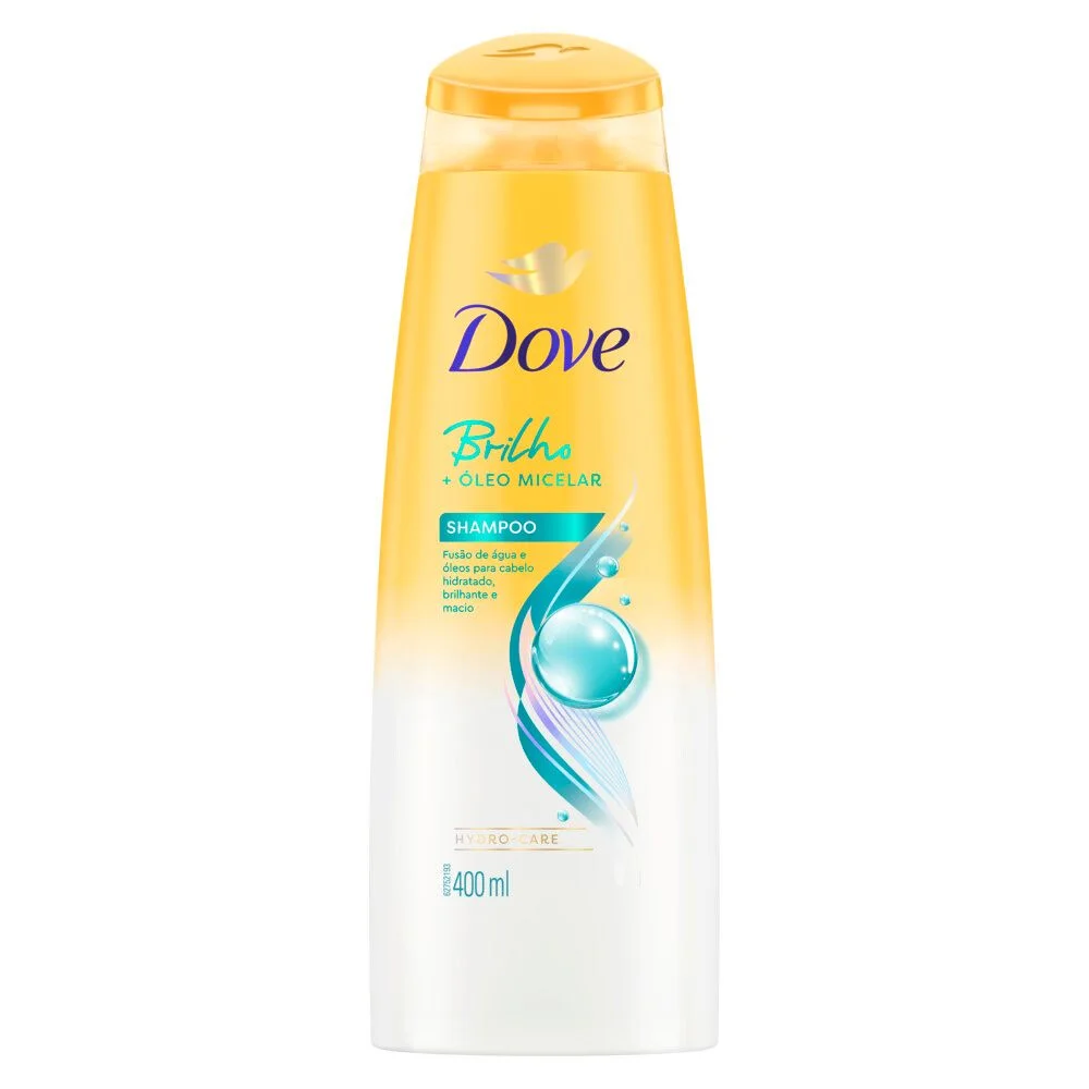 Shampoo Dove Brilho + Óleo Micelar 400ml
