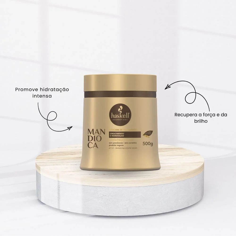 Haskell Mandioca - Máscara Força Crescimento Tratamento - 500g