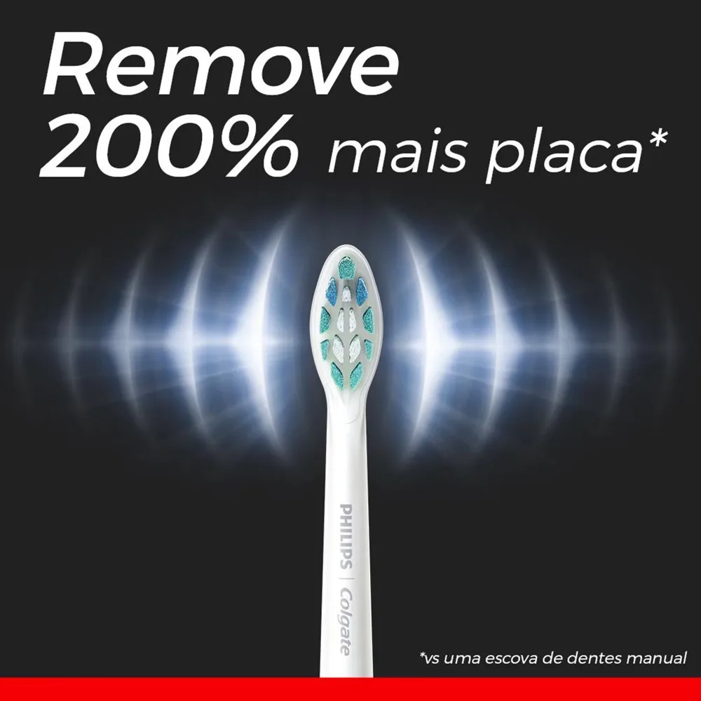 Refil para Escova Dental Elétrica Infantil Philips + Colgate SonicPro +3 anos 2 Unidades
