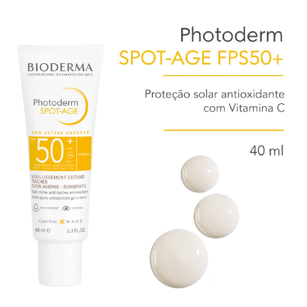 Protetor Solar Facial Bioderma Photoderm Spot Age FPS50+ Anti-idade Anti-marcas 40ml