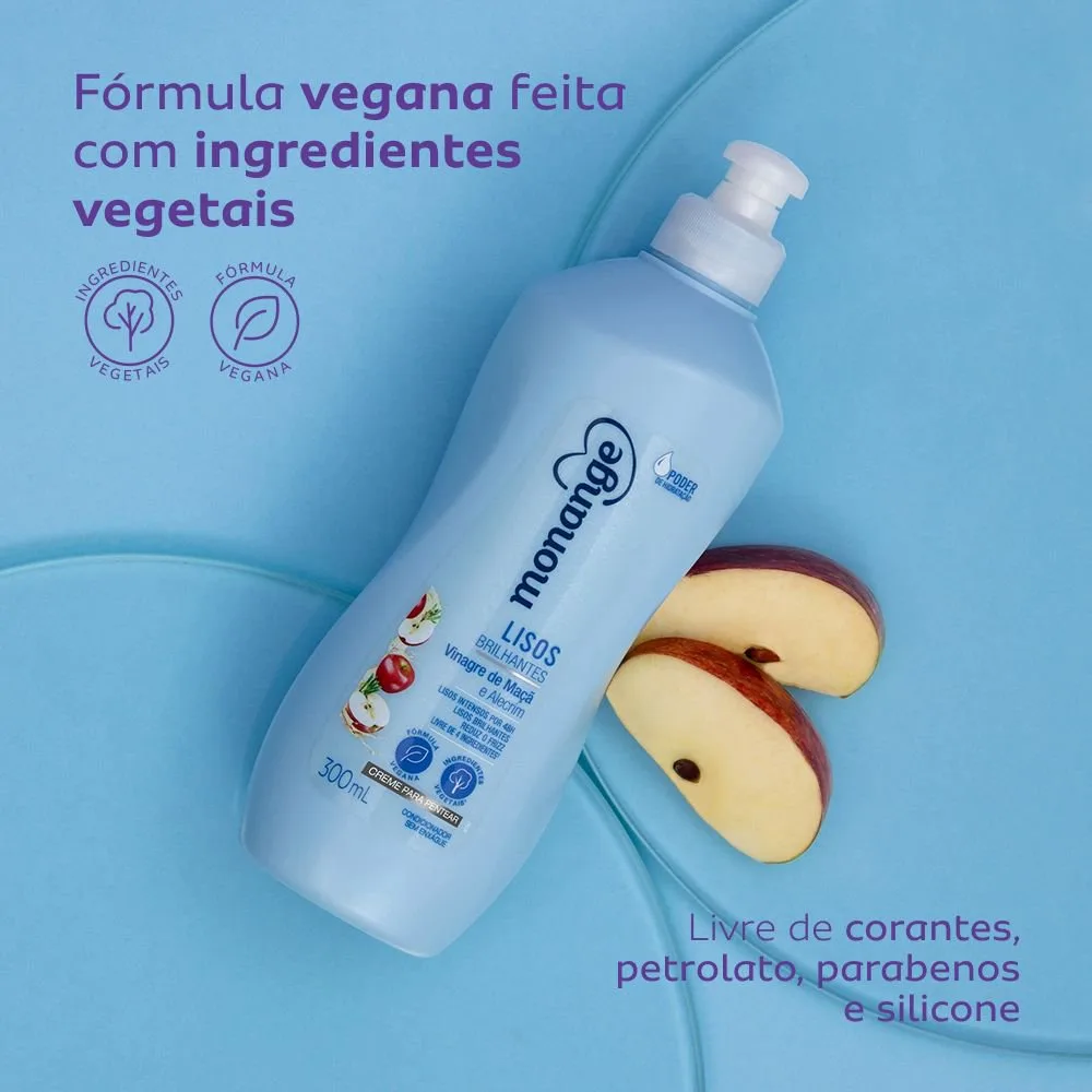Creme para Pentear Monange Lisos Brilhantes 300ml