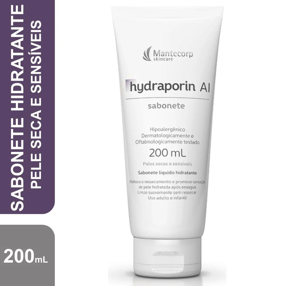 Sabonete Líquido Mantecorp Hydraporin AI Hidratante Peles Secas e Sensíveis 200ml