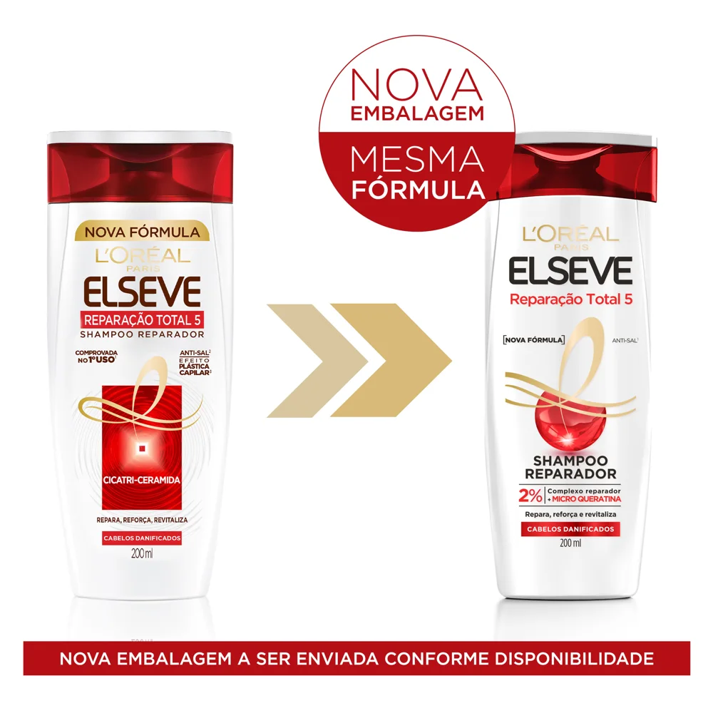Shampoo Elseve Reparação Total 5 Reparador 200ml