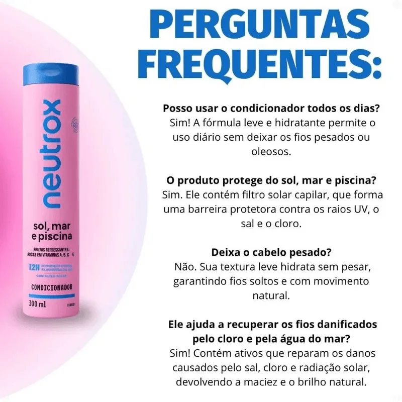 Condicionador Neutrox Sol, Mar e Piscina 300ml