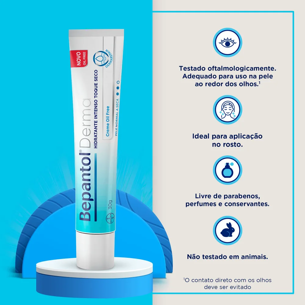Creme Hidratante Bepantol Derma Toque Seco Oil Free Pele Normal a Seca 30g
