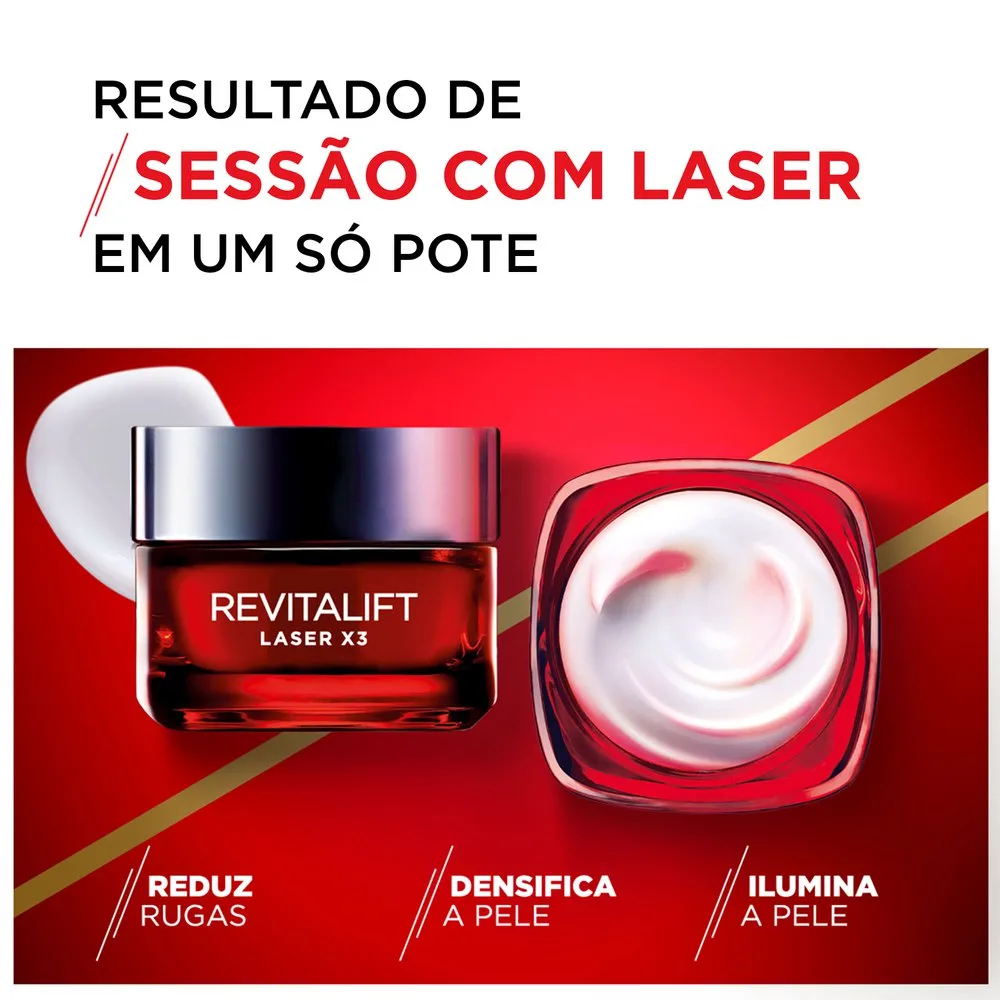 Creme Facial L'Oréal Paris Revitalift Laser X3 Hidratante Anti Idade Diurno 50ml