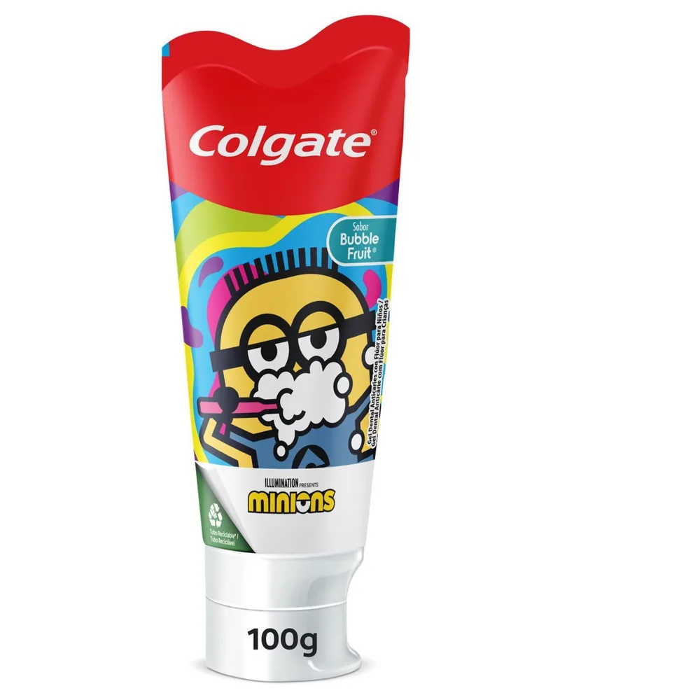 Creme Dental Infantil Colgate Smiles Minions Sabor Bubble Fruit 100g