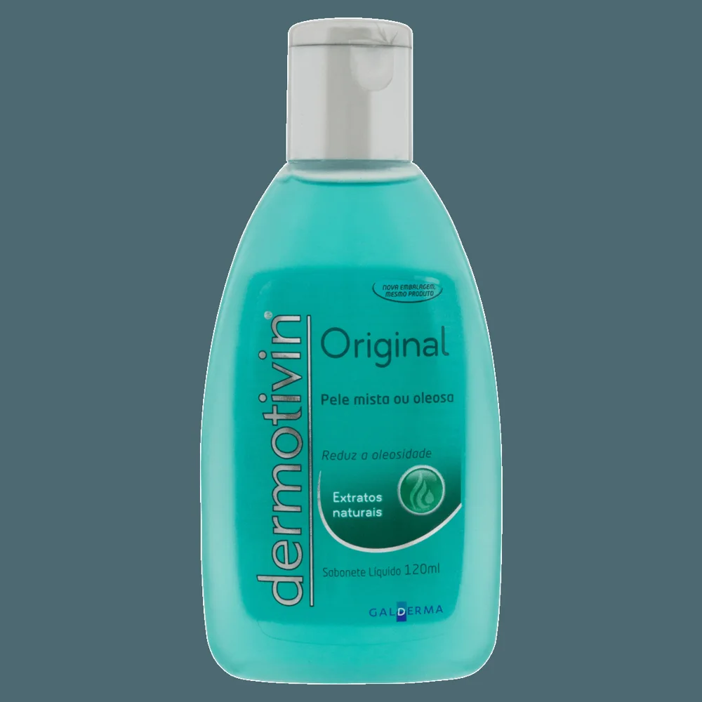 Sabonete Líquido Facial Dermotivin Original Peles Mistas a Oleosas 120ml